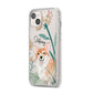 Personalised Welsh Corgi Dog iPhone 14 Plus Clear Tough Case Starlight Angled Image