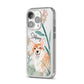 Personalised Welsh Corgi Dog iPhone 14 Pro Clear Tough Case Silver Angled Image
