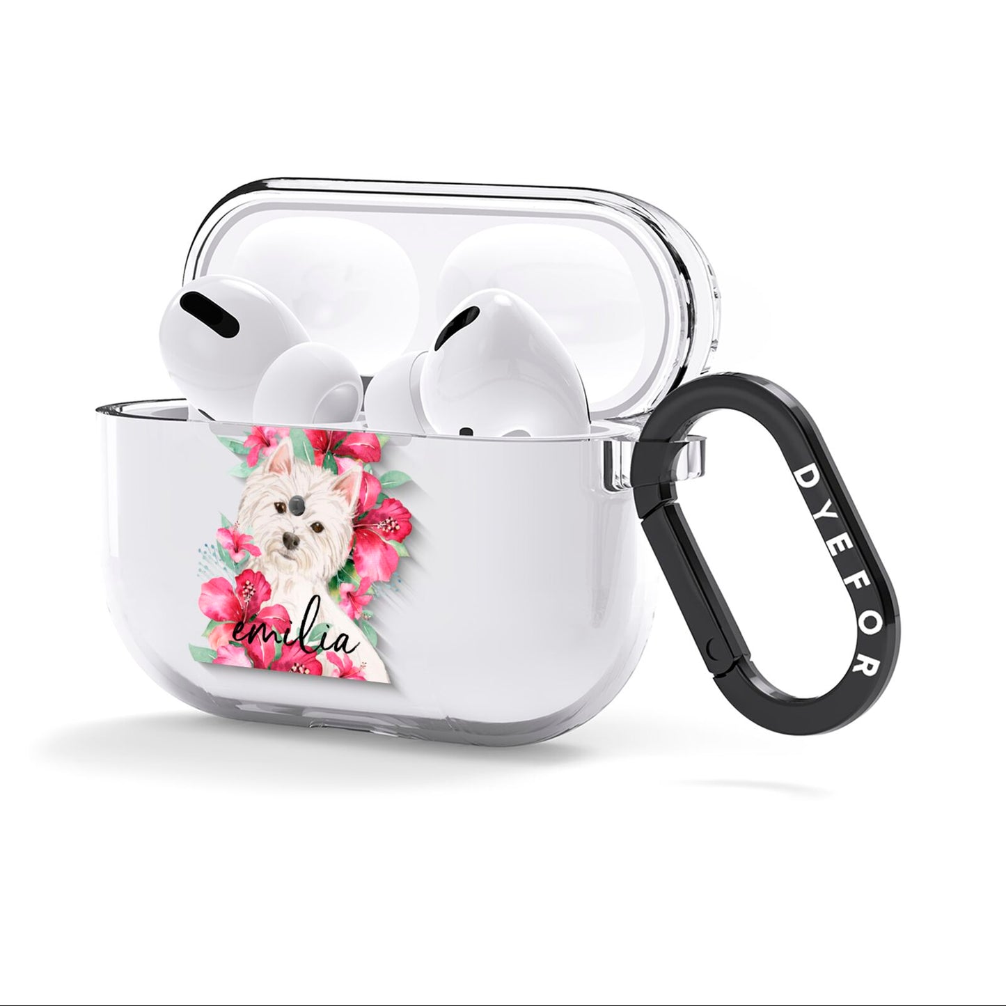 Personalised Westie Dog AirPods Clear Case 3rd Gen Side Image