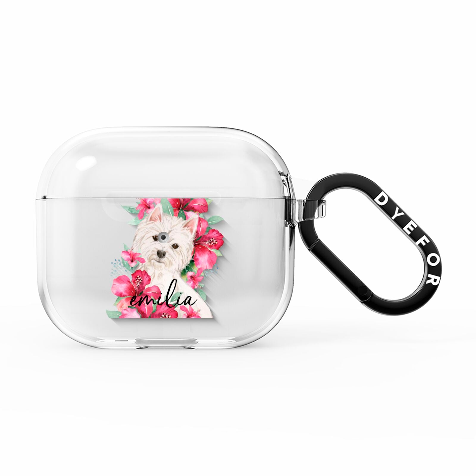 Personalised Westie Dog AirPods Clear Case 3rd Gen