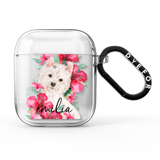 Personalised Westie Dog AirPods Clear Case