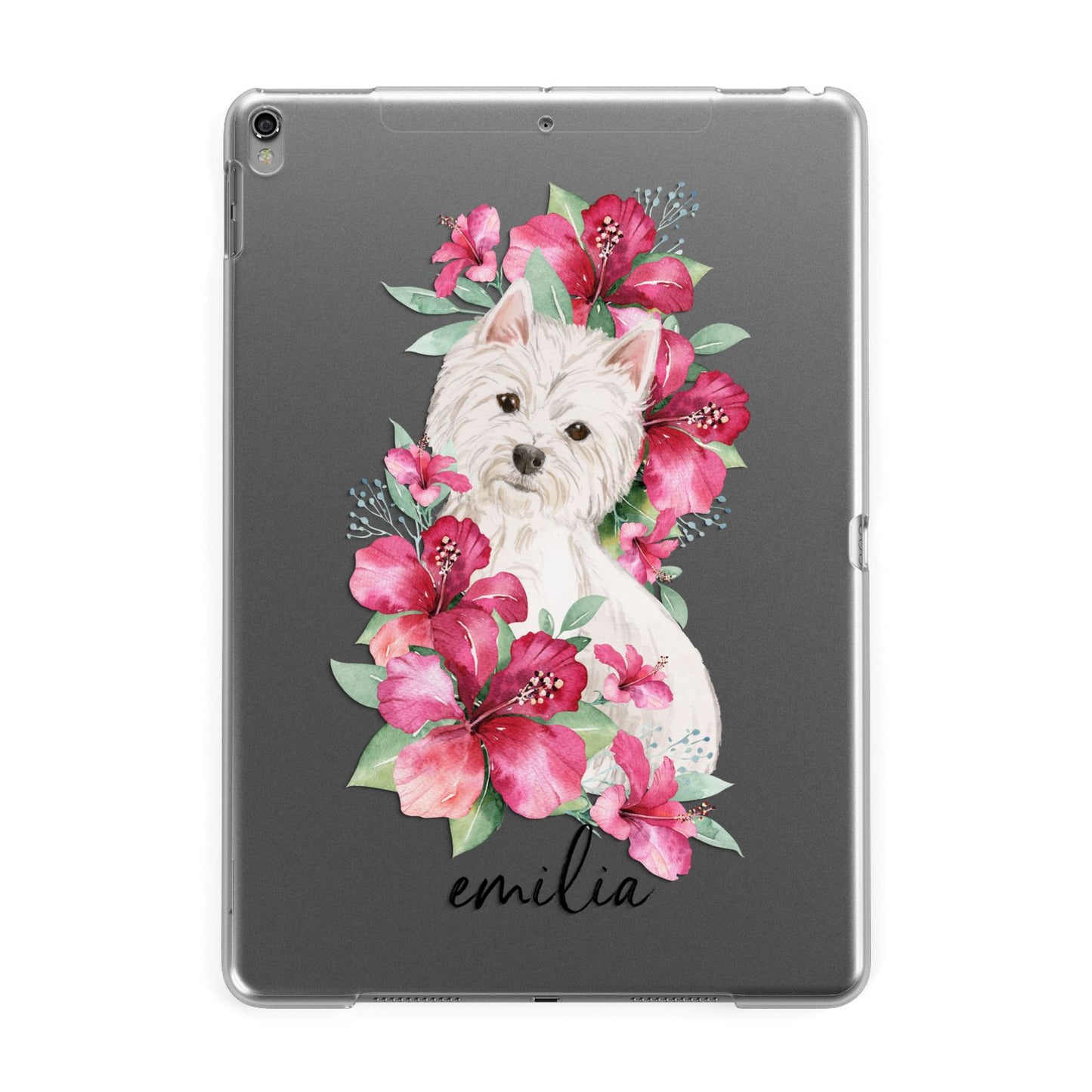 Personalised Westie Dog Apple iPad Grey Case