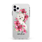 Personalised Westie Dog Apple iPhone 11 Pro Max in Silver with White Impact Case