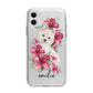 Personalised Westie Dog Apple iPhone 11 in White with Bumper Case
