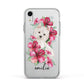 Personalised Westie Dog Apple iPhone XR Impact Case White Edge on Silver Phone