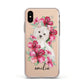 Personalised Westie Dog Apple iPhone Xs Impact Case White Edge on Gold Phone