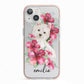 Personalised Westie Dog iPhone 13 TPU Impact Case with Pink Edges