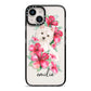 Personalised Westie Dog iPhone 14 Black Impact Case on Silver phone