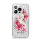 Personalised Westie Dog iPhone 14 Pro Glitter Tough Case Silver
