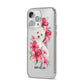 Personalised Westie Dog iPhone 14 Pro Max Clear Tough Case Silver Angled Image