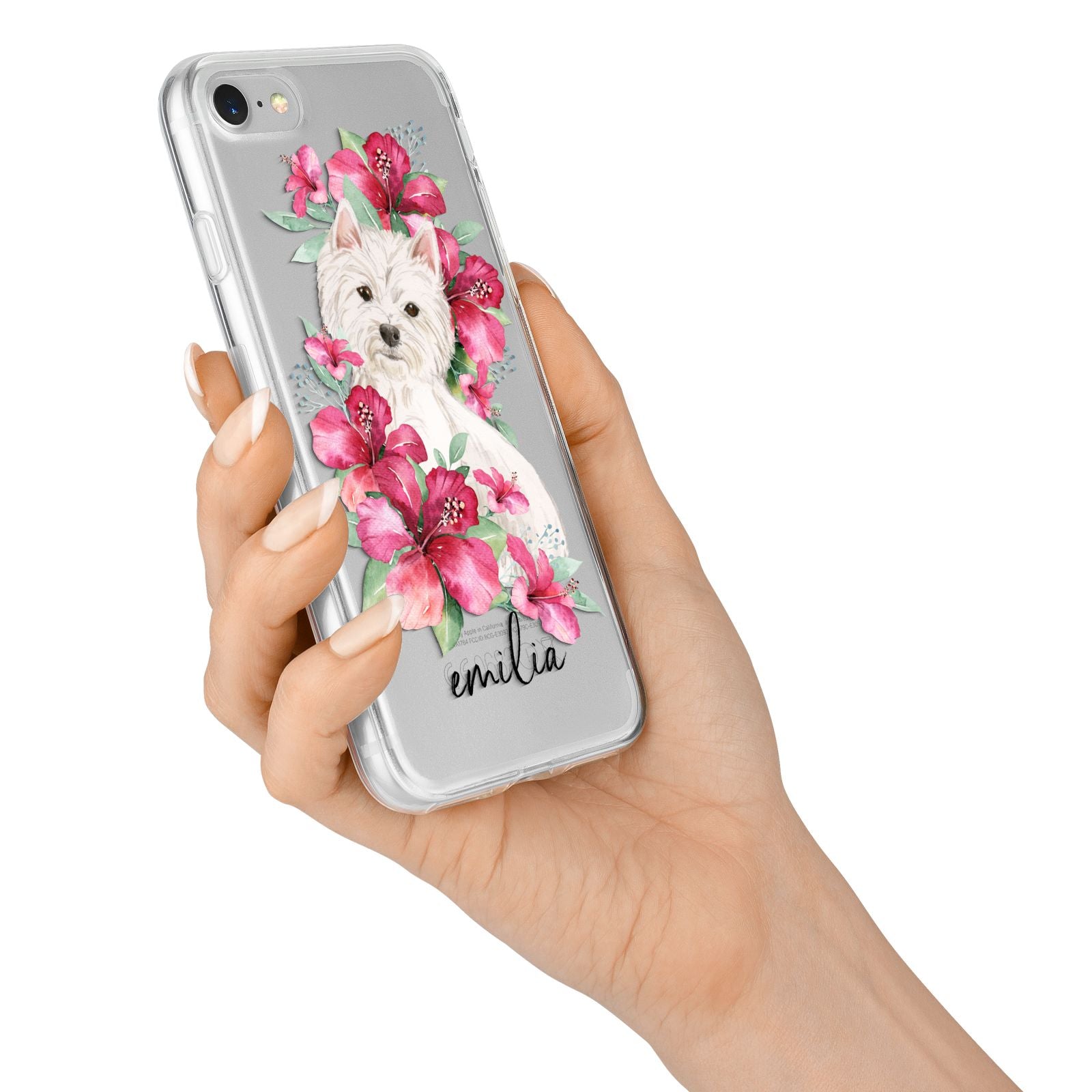 Personalised Westie Dog iPhone 7 Bumper Case on Silver iPhone Alternative Image