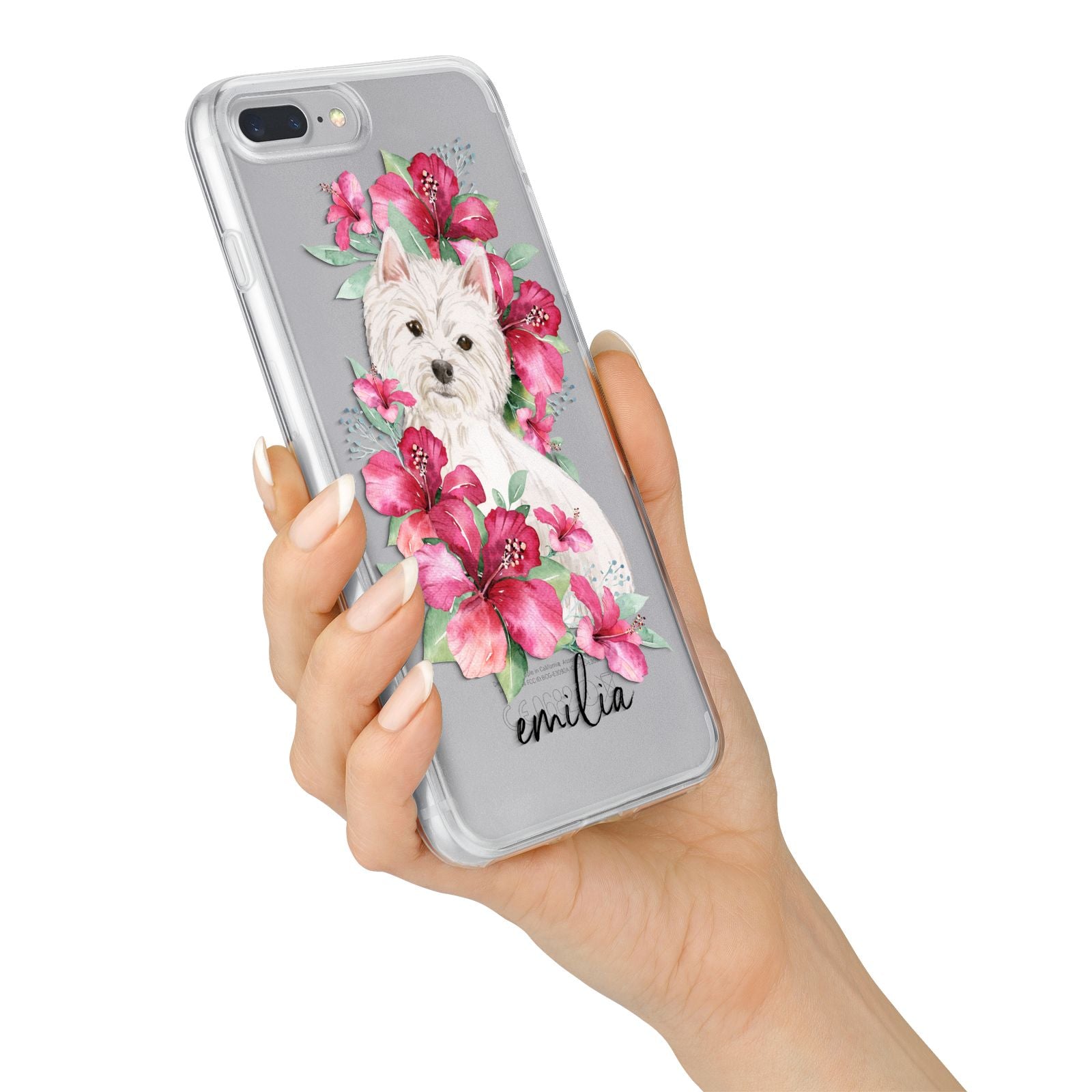 Personalised Westie Dog iPhone 7 Plus Bumper Case on Silver iPhone Alternative Image