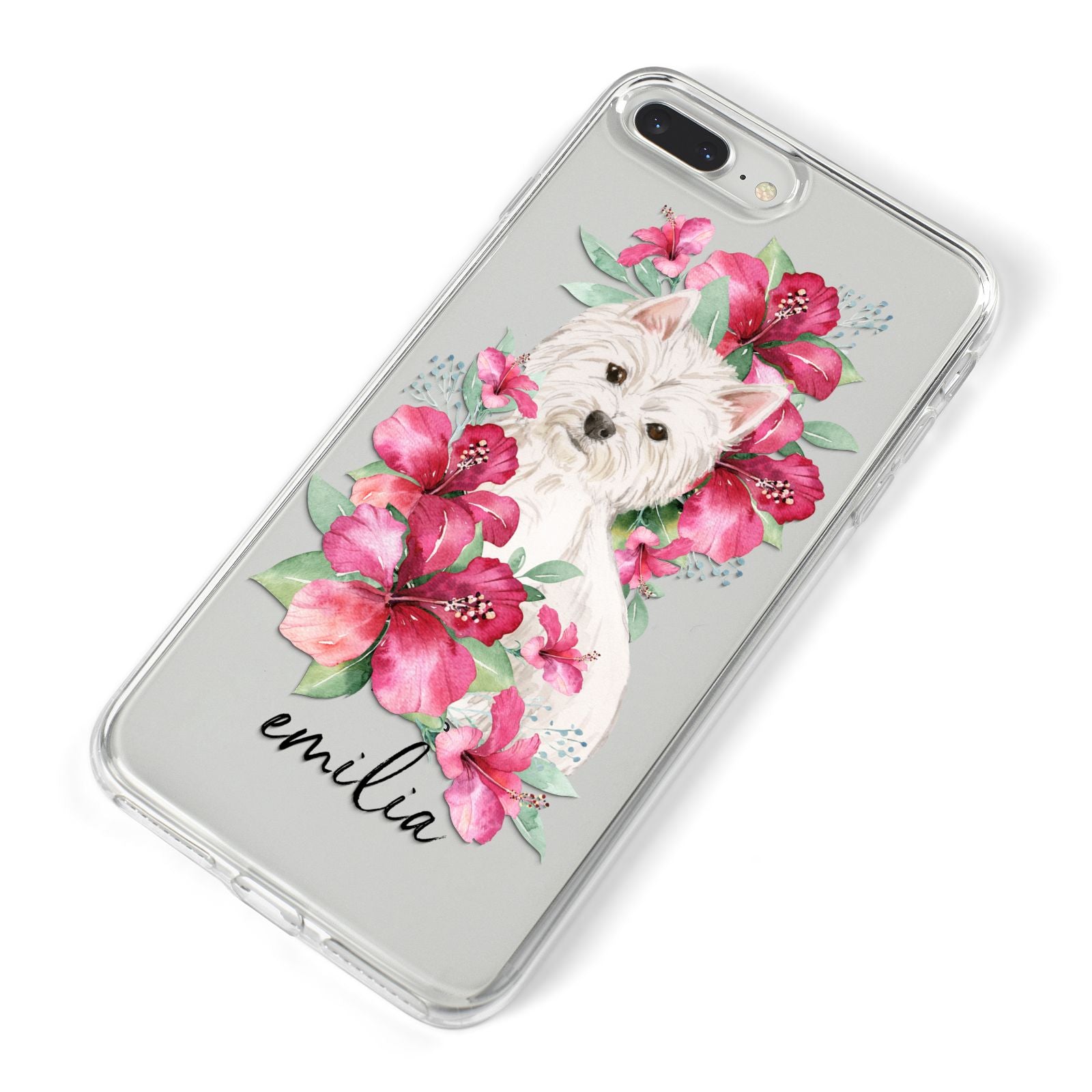 Personalised Westie Dog iPhone 8 Plus Bumper Case on Silver iPhone Alternative Image
