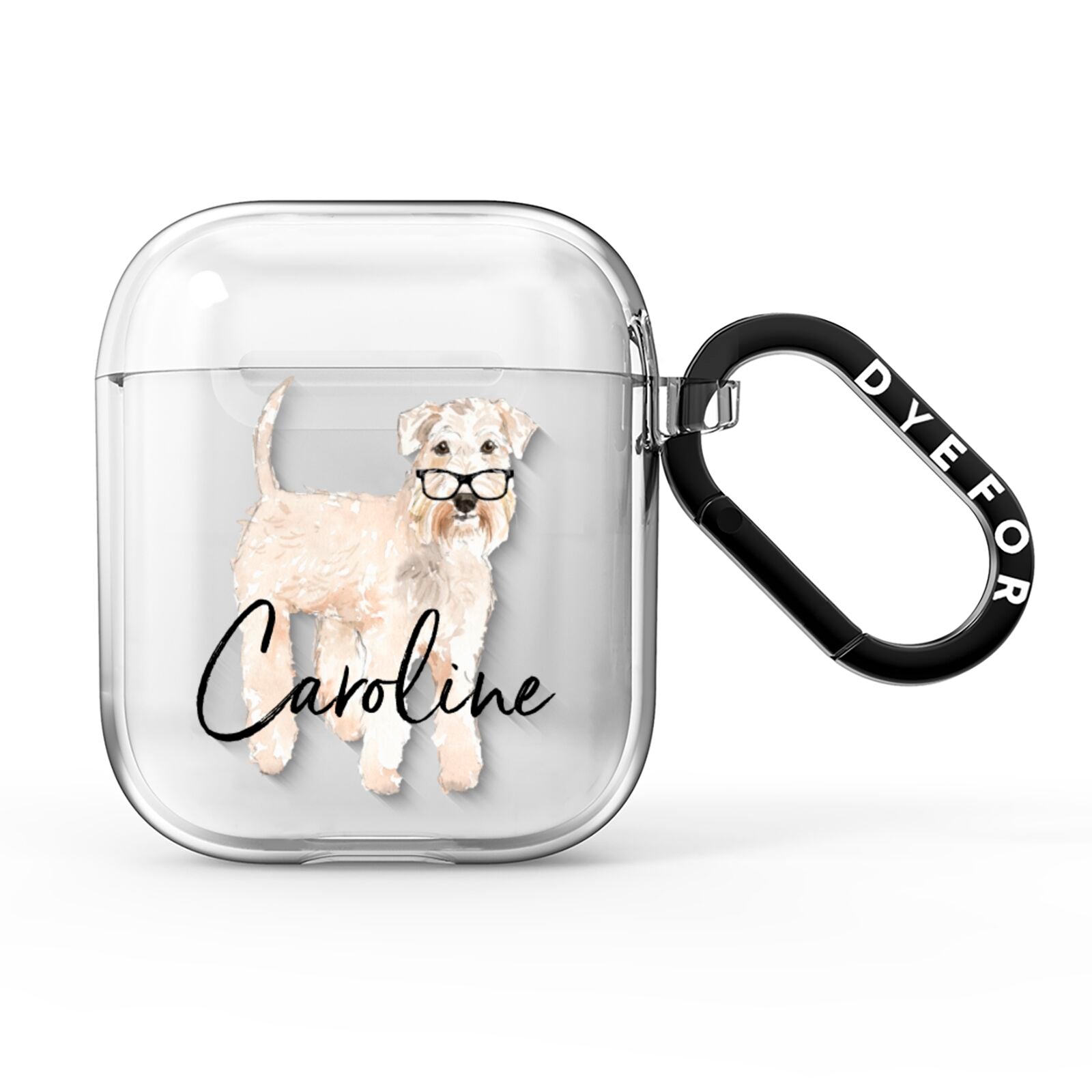 Personalised Wheaten Terrier AirPods Clear Case