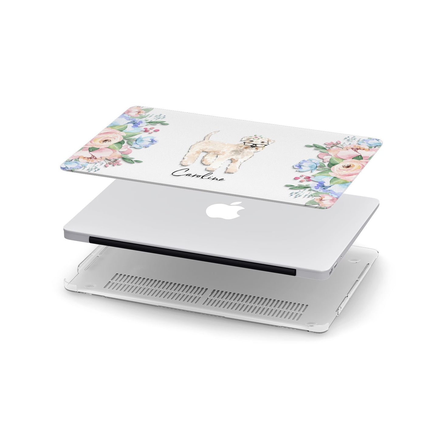 Personalised Wheaten Terrier Apple MacBook Case in Detail