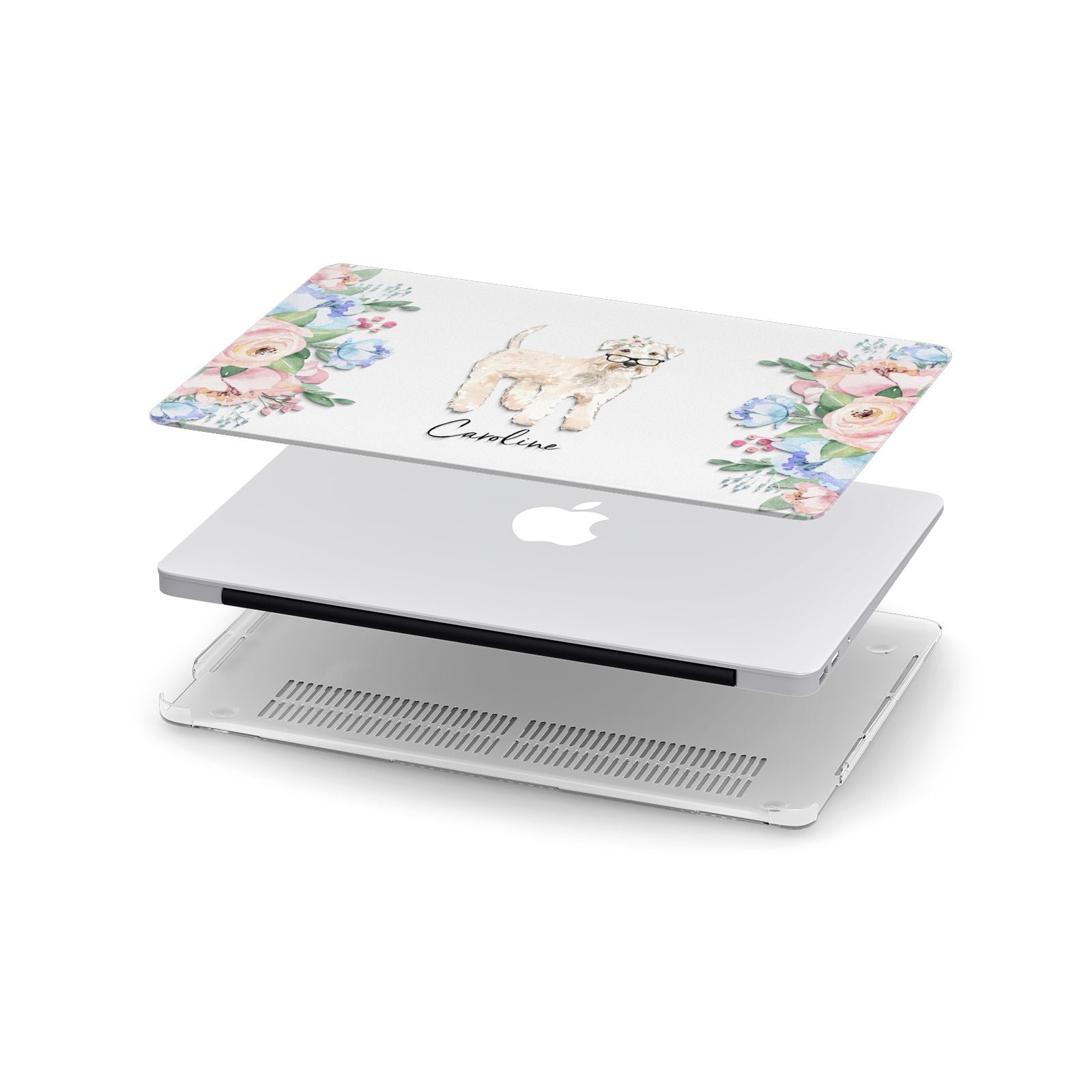 Personalised Wheaten Terrier Apple MacBook Case in Detail