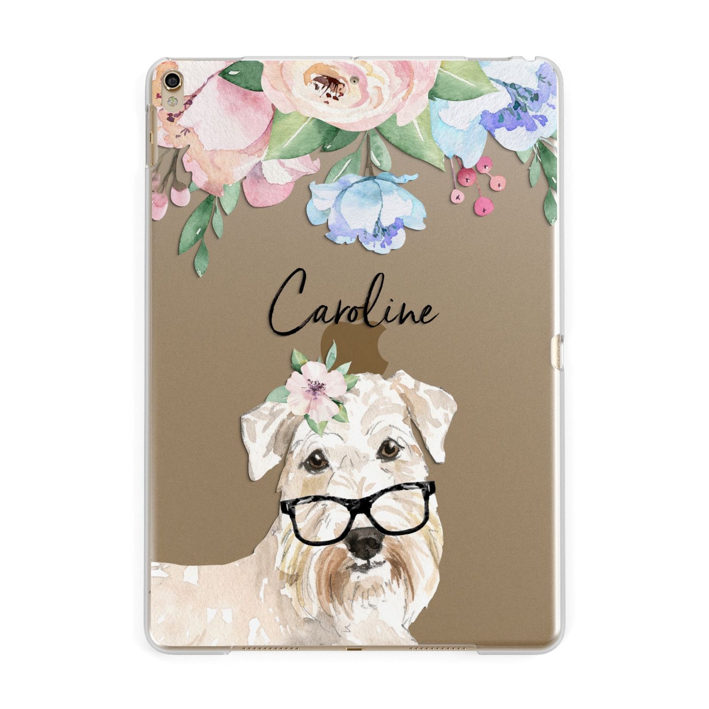 Personalised Wheaten Terrier Apple iPad Gold Case