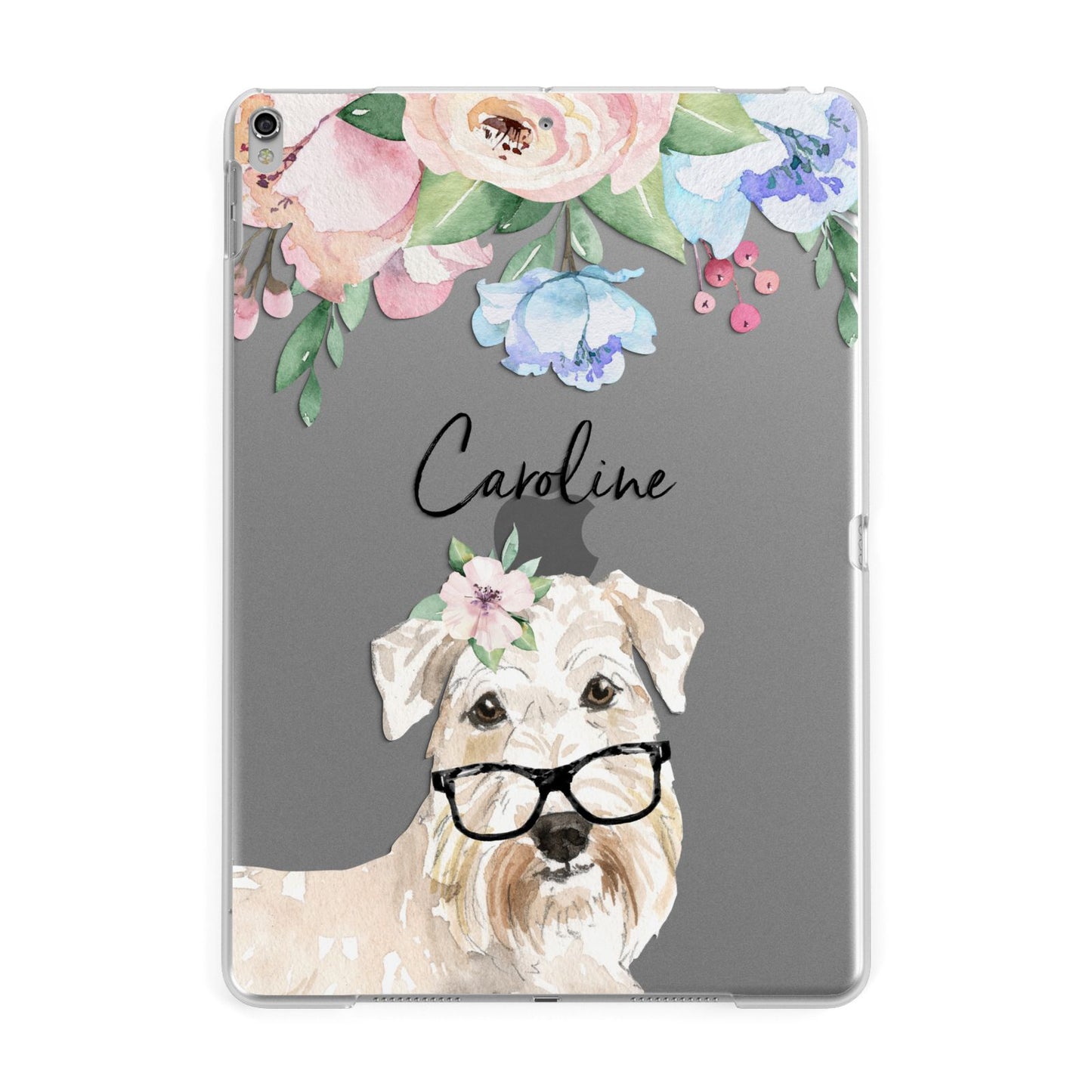 Personalised Wheaten Terrier Apple iPad Silver Case