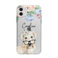Personalised Wheaten Terrier Apple iPhone 11 in White with Bumper Case