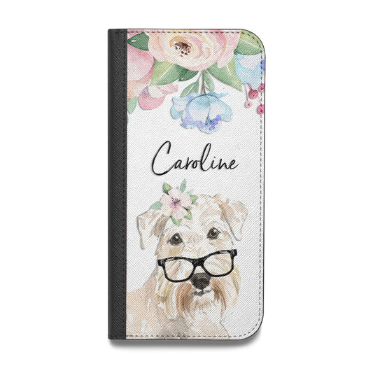 Personalised Wheaten Terrier Vegan Leather Flip iPhone Case