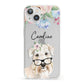 Personalised Wheaten Terrier iPhone 13 Clear Bumper Case
