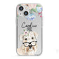 Personalised Wheaten Terrier iPhone 13 Mini TPU Impact Case with White Edges