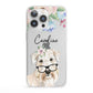Personalised Wheaten Terrier iPhone 13 Pro Clear Bumper Case