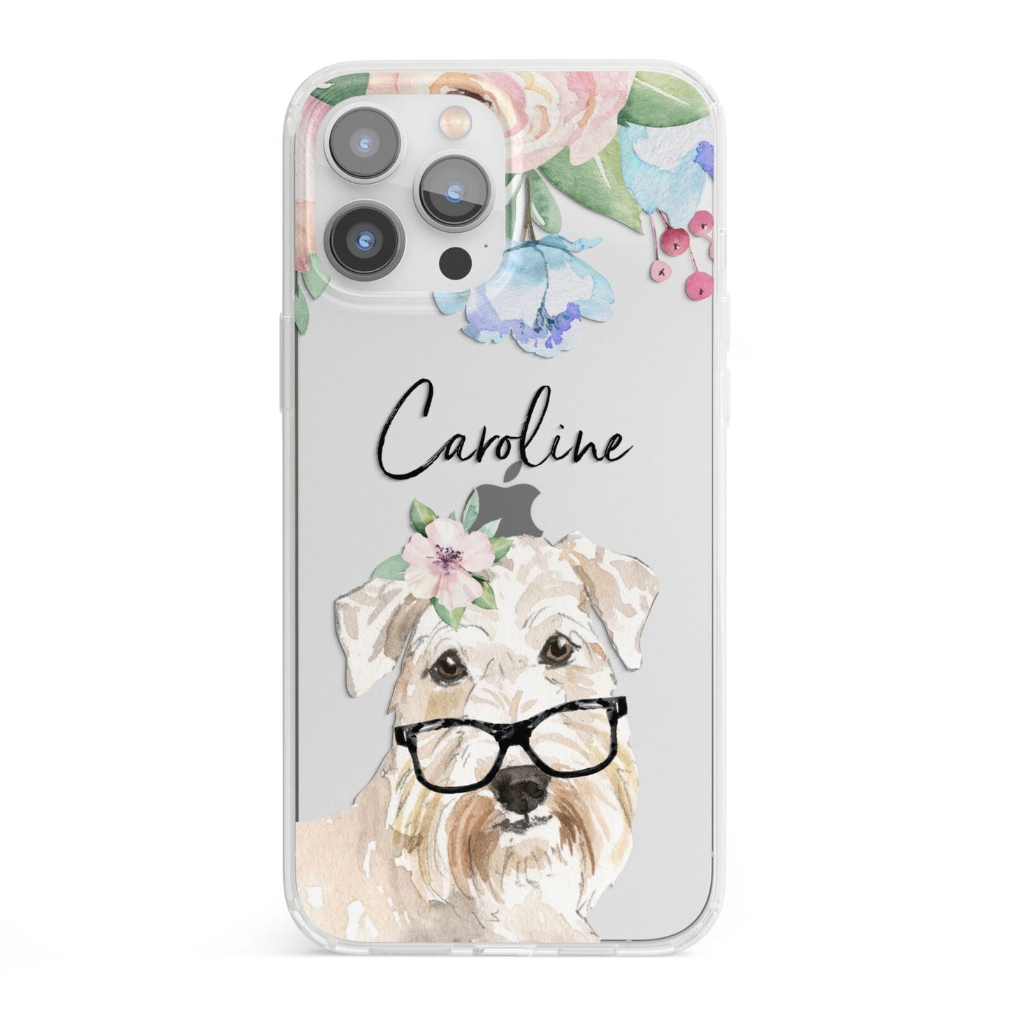 Personalised Wheaten Terrier iPhone 13 Pro Max Clear Bumper Case