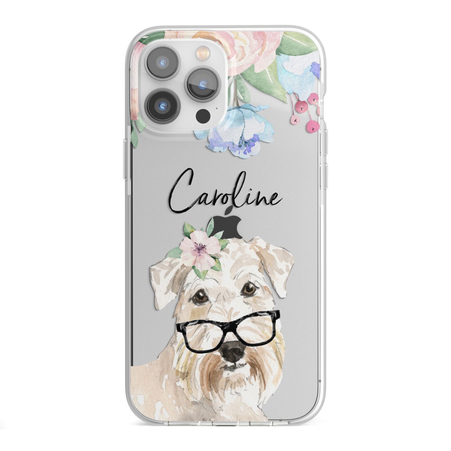 Personalised Wheaten Terrier iPhone 13 Pro Max TPU Impact Case with White Edges