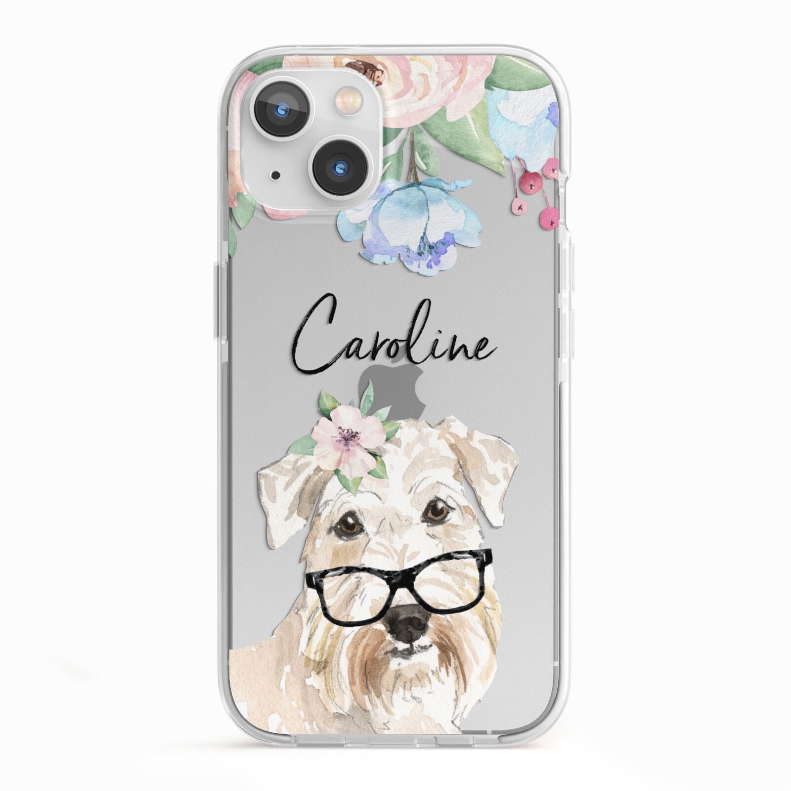 Personalised Wheaten Terrier iPhone 13 TPU Impact Case with White Edges