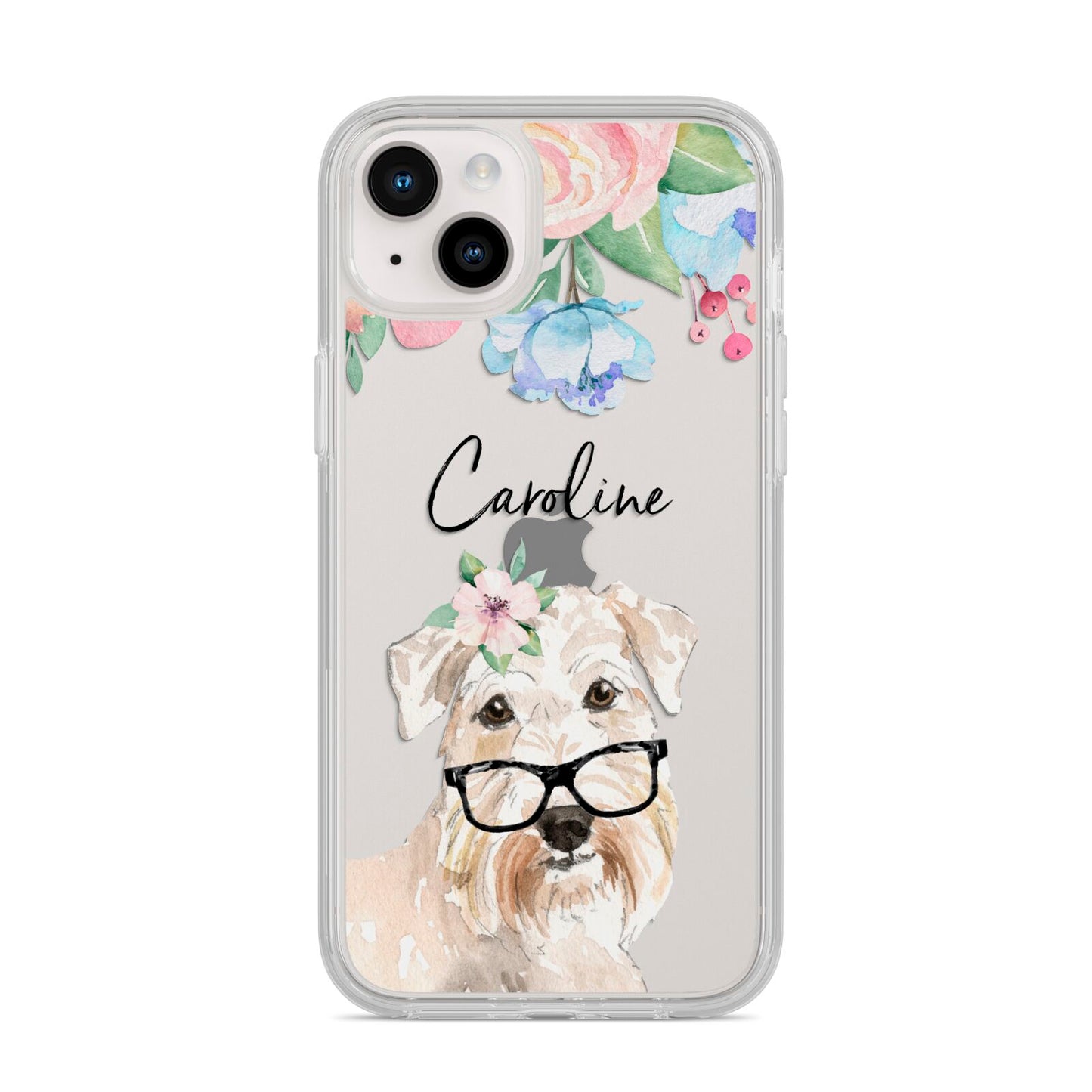 Personalised Wheaten Terrier iPhone 14 Plus Clear Tough Case Starlight
