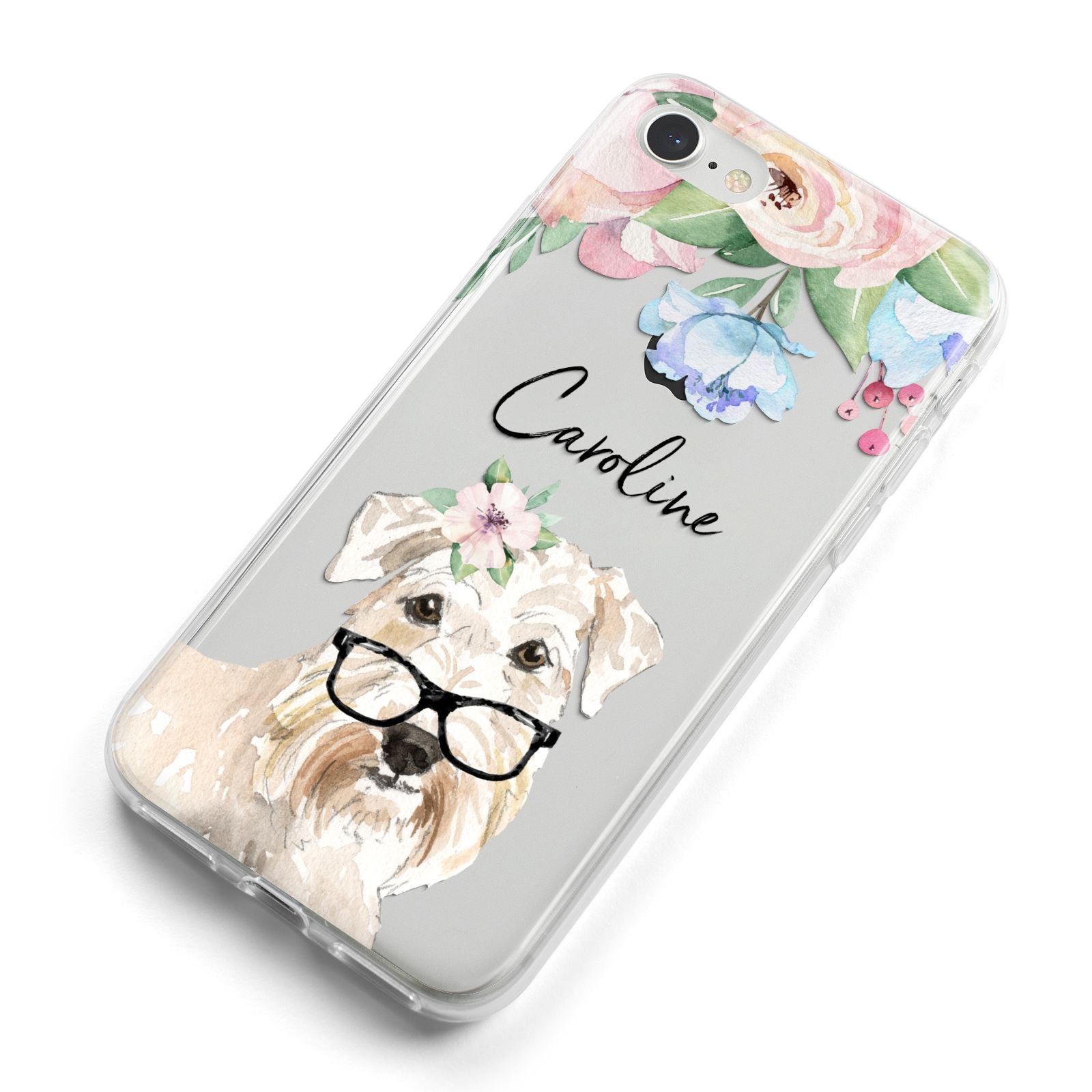 Personalised Wheaten Terrier iPhone 8 Bumper Case on Silver iPhone Alternative Image