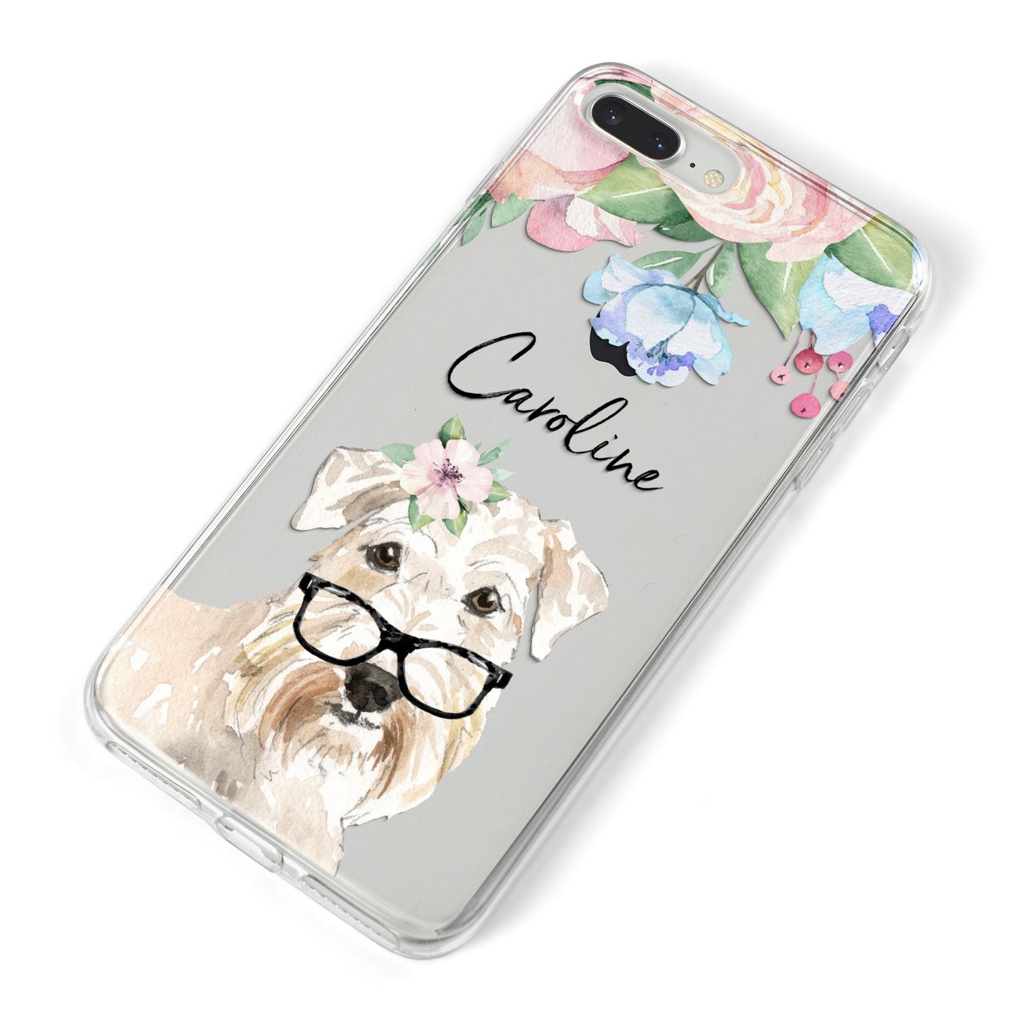 Personalised Wheaten Terrier iPhone 8 Plus Bumper Case on Silver iPhone Alternative Image