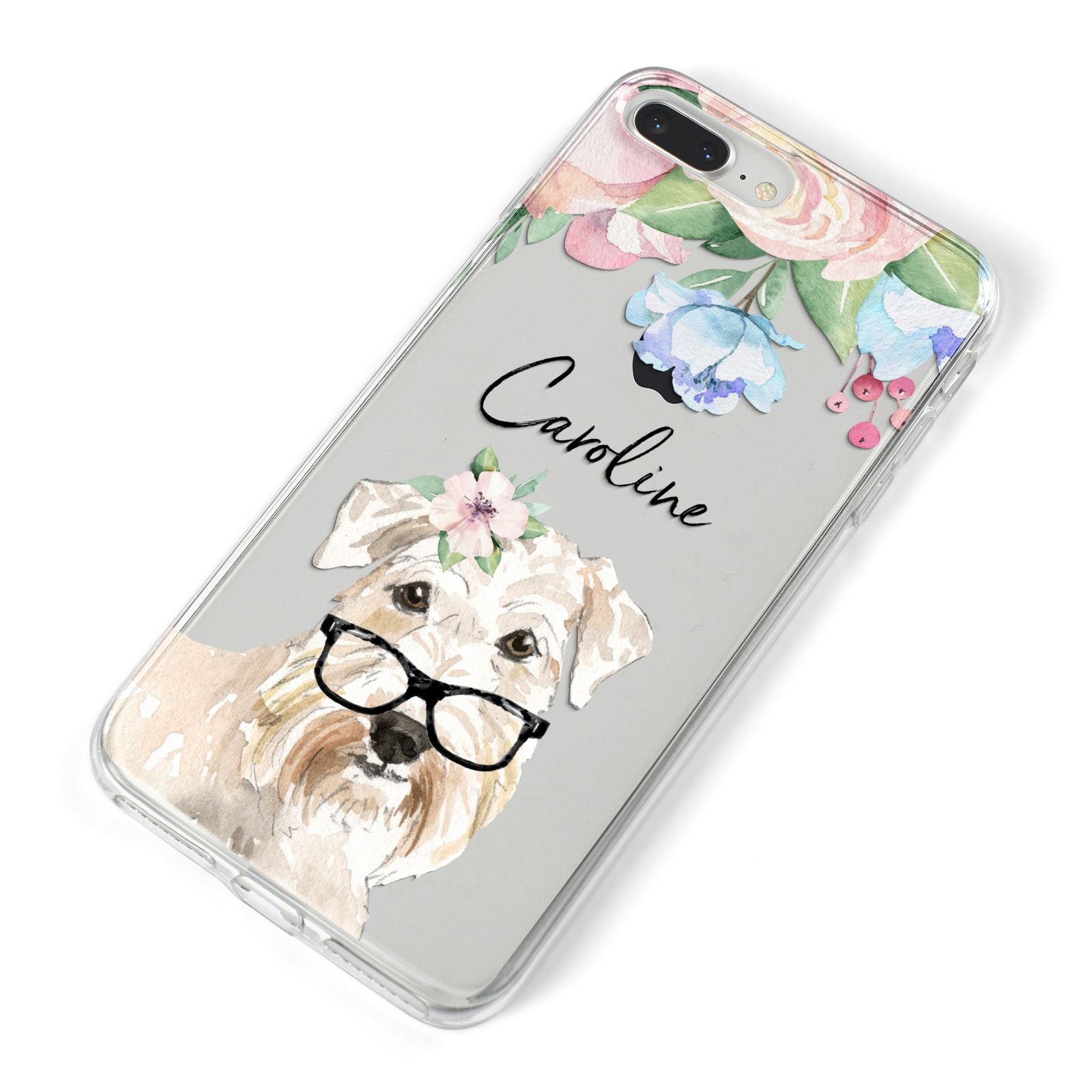 Personalised Wheaten Terrier iPhone 8 Plus Bumper Case on Silver iPhone Alternative Image