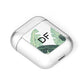 Personalised White Banana Leaf AirPods Case Laid Flat