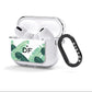 Personalised White Banana Leaf AirPods Clear Case 3rd Gen Side Image