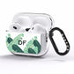 Personalised White Banana Leaf AirPods Pro Clear Case Side Image