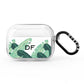 Personalised White Banana Leaf AirPods Pro Clear Case
