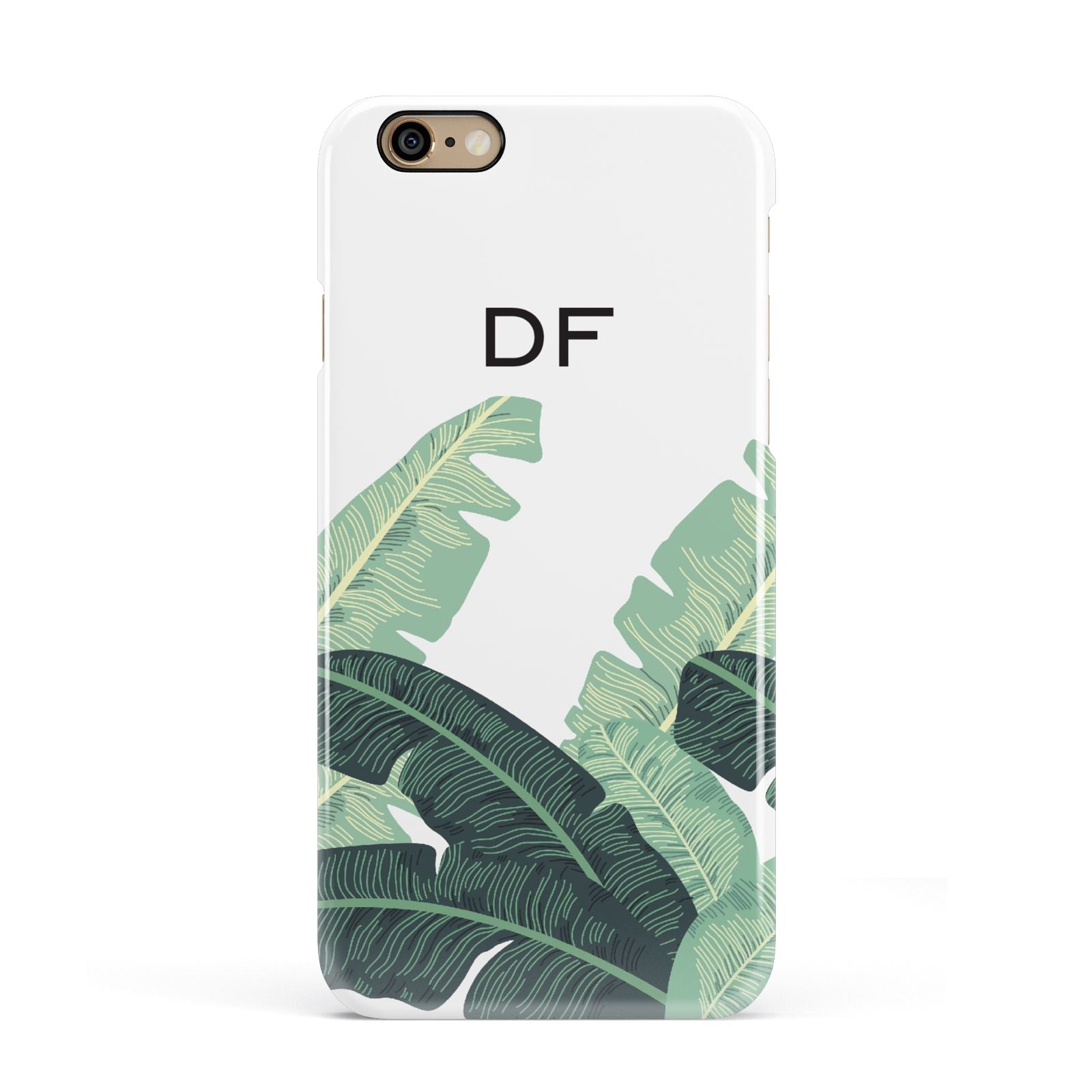Personalised White Banana Leaf Apple iPhone 6 3D Snap Case