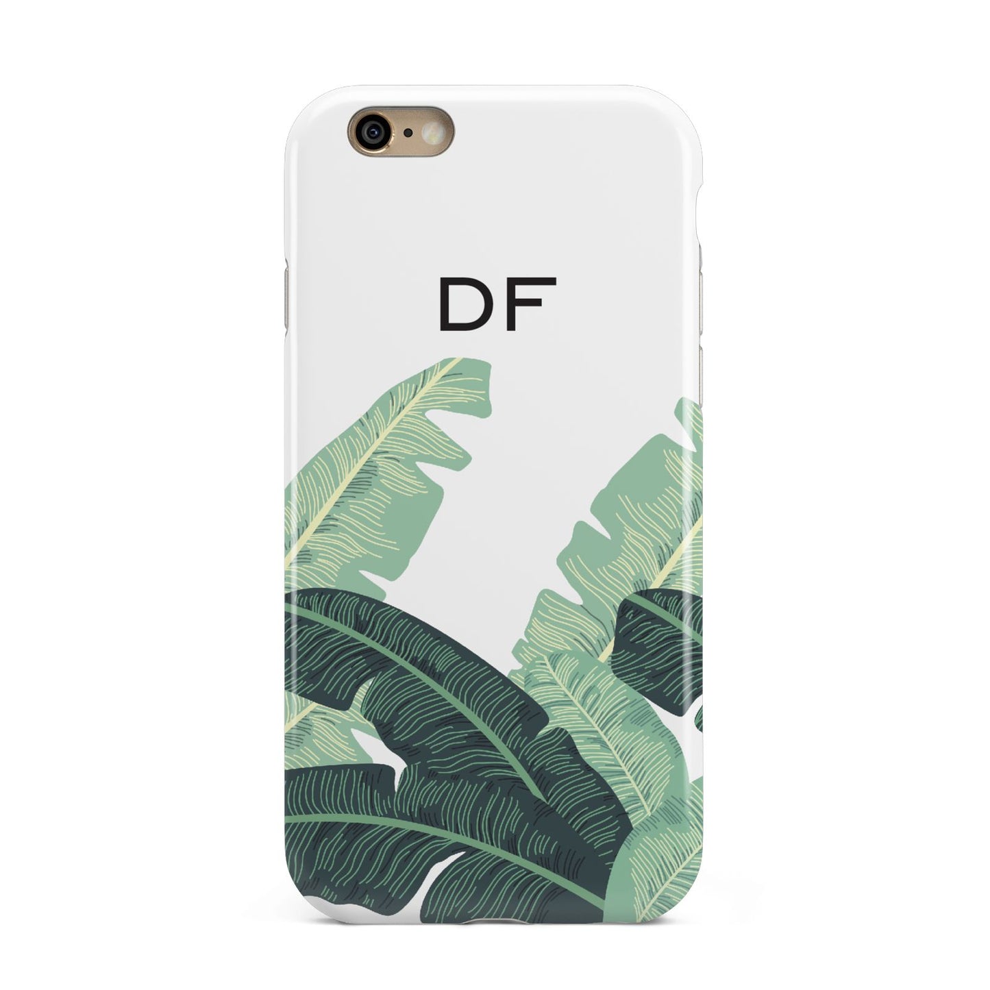 Personalised White Banana Leaf Apple iPhone 6 3D Tough Case