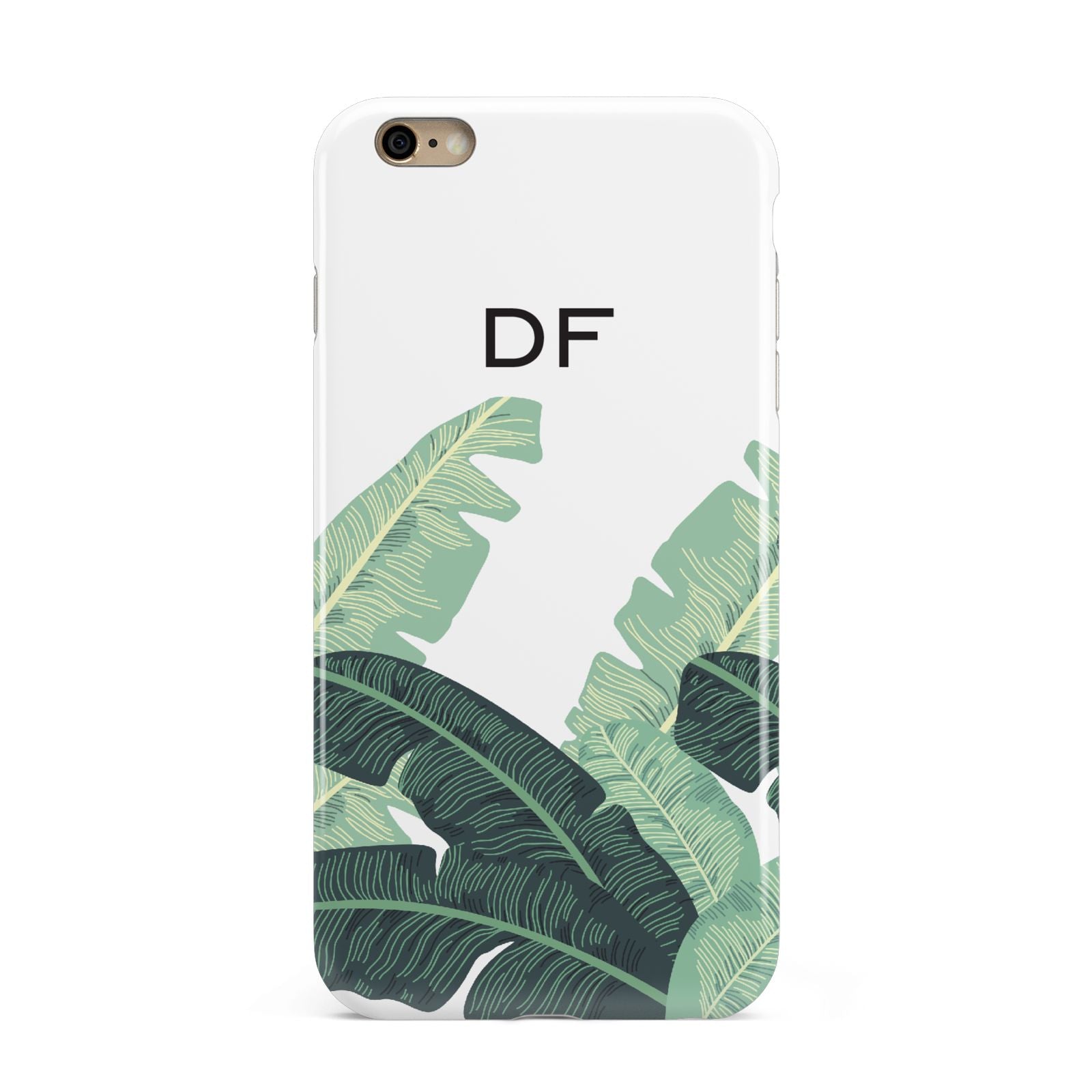 Personalised White Banana Leaf Apple iPhone 6 Plus 3D Tough Case