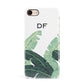 Personalised White Banana Leaf Apple iPhone 7 8 3D Snap Case