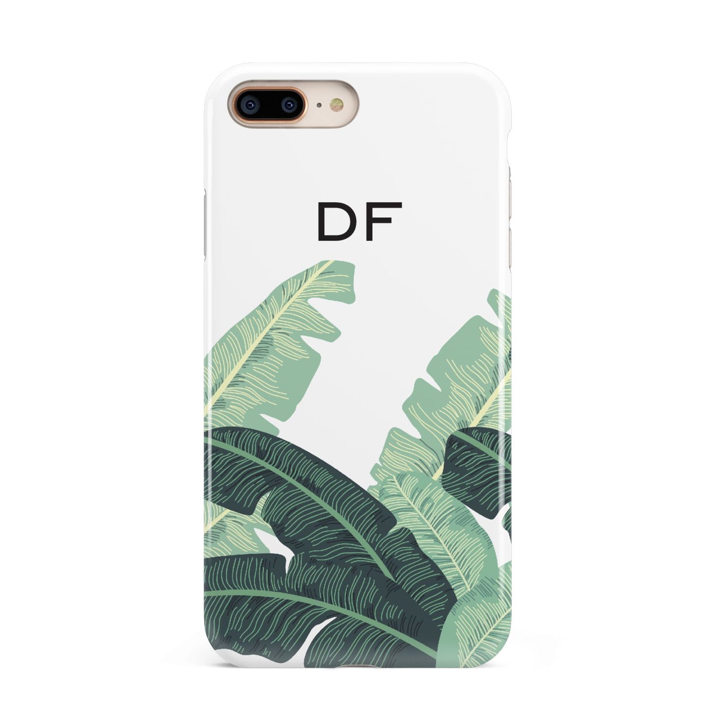 Personalised White Banana Leaf Apple iPhone 7 8 Plus 3D Tough Case