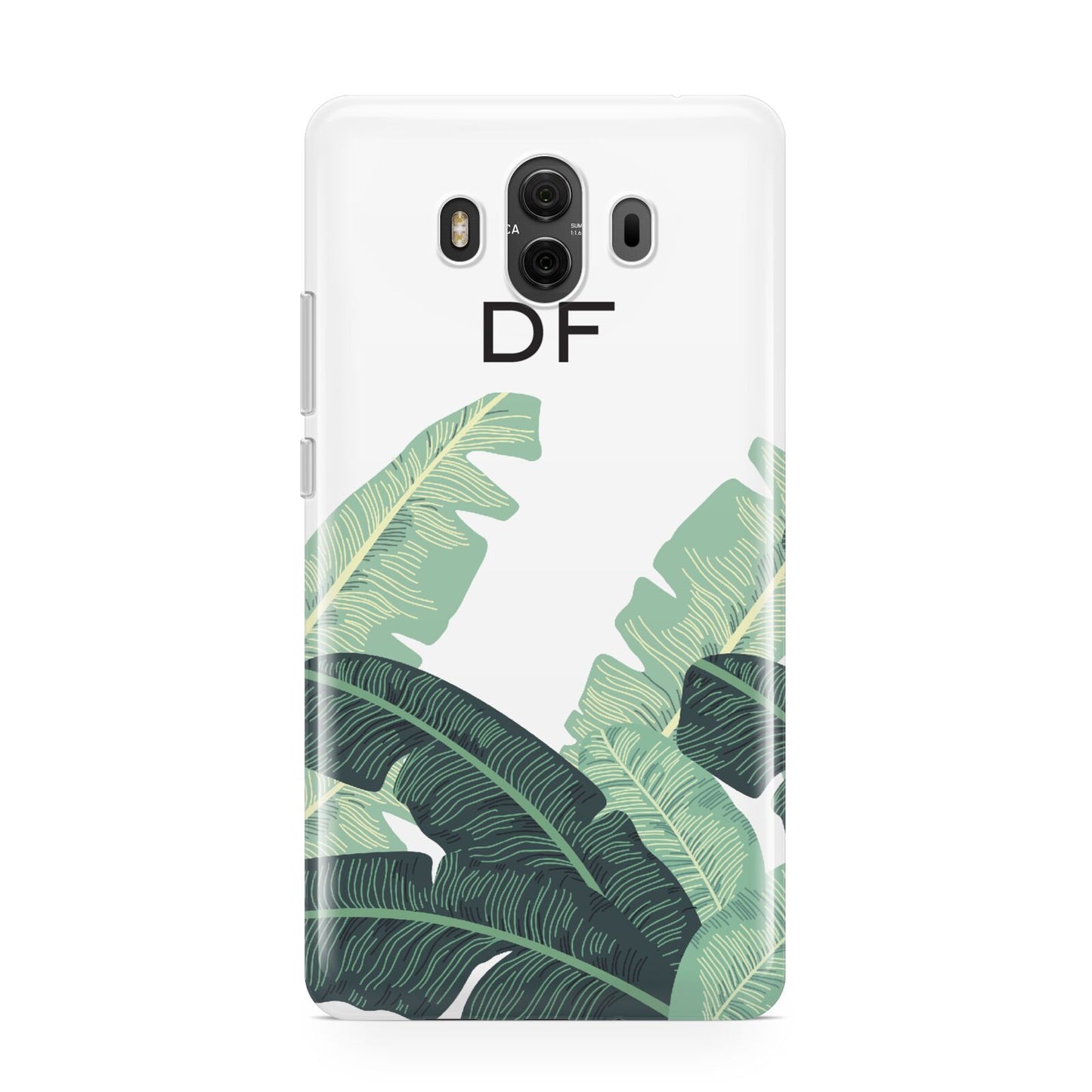 Personalised White Banana Leaf Huawei Mate 10 Protective Phone Case