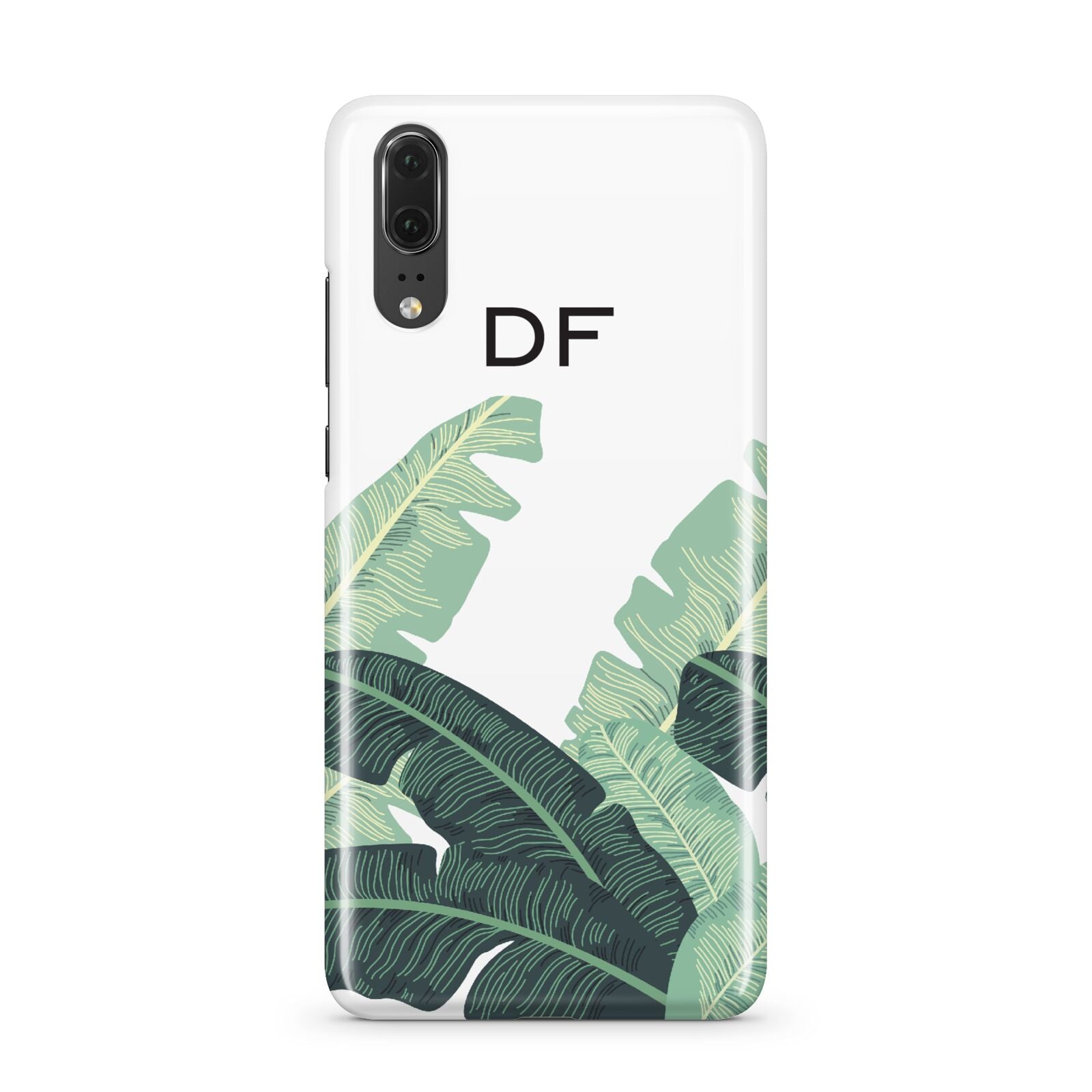 Personalised White Banana Leaf Huawei P20 Phone Case