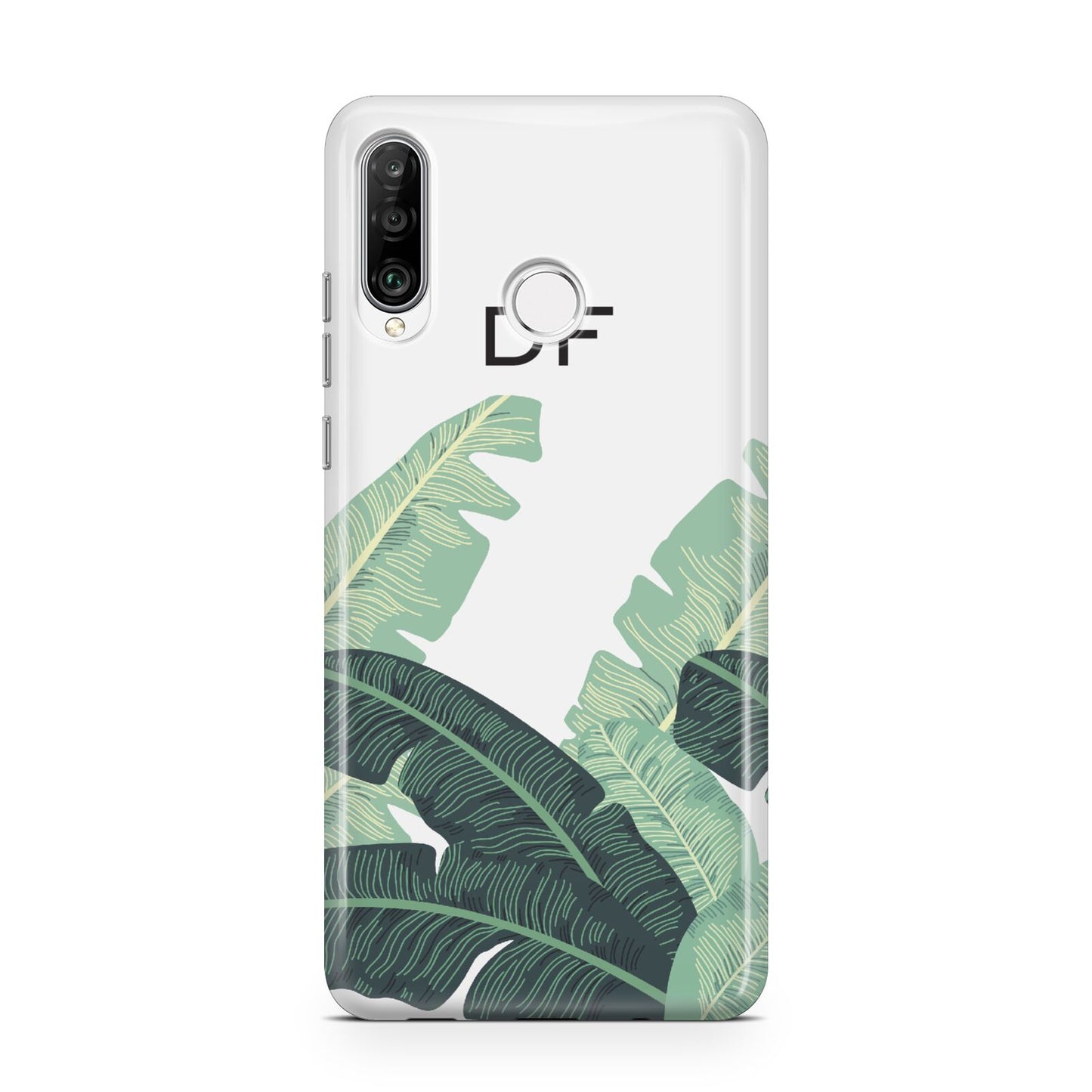 Personalised White Banana Leaf Huawei P30 Lite Phone Case