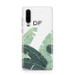 Personalised White Banana Leaf Huawei P30 Phone Case