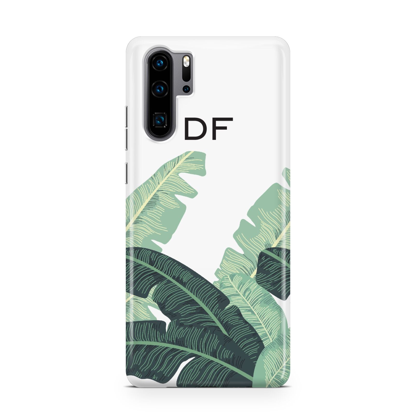 Personalised White Banana Leaf Huawei P30 Pro Phone Case
