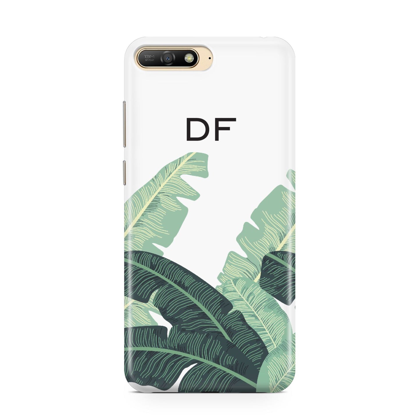 Personalised White Banana Leaf Huawei Y6 2018