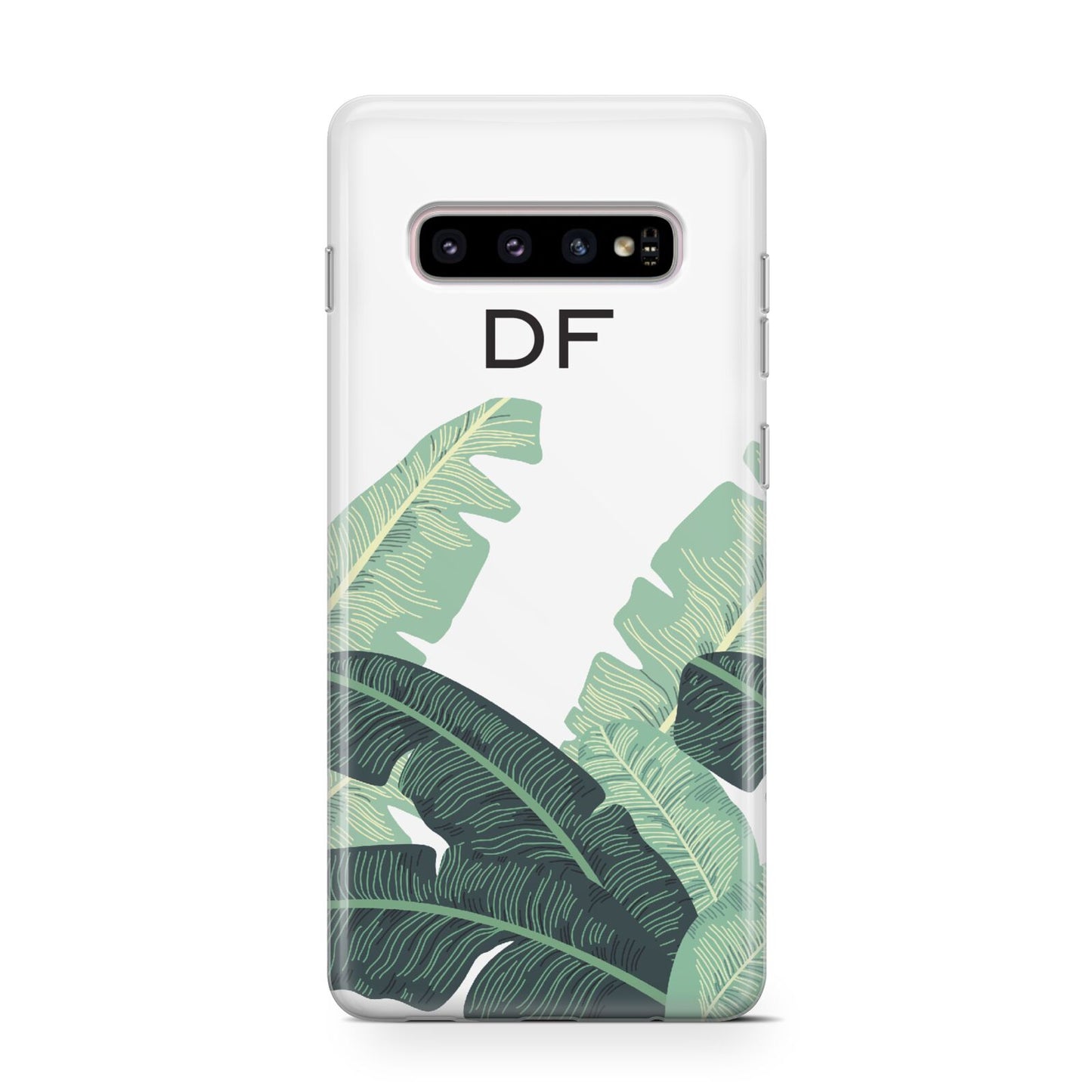 Personalised White Banana Leaf Protective Samsung Galaxy Case